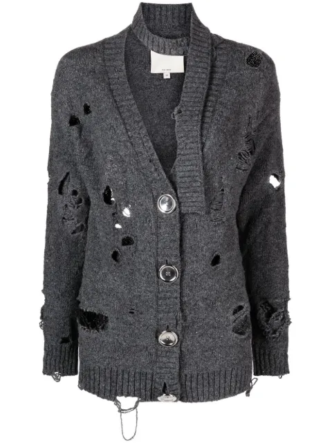 MERYLL ROGGE oversized distressed wool cardigan