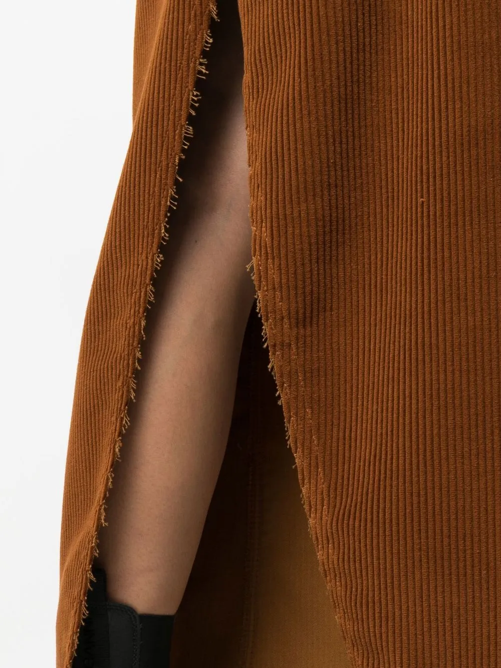 Meryll Rogge Slit Corduroy Maxi Skirt In Braun