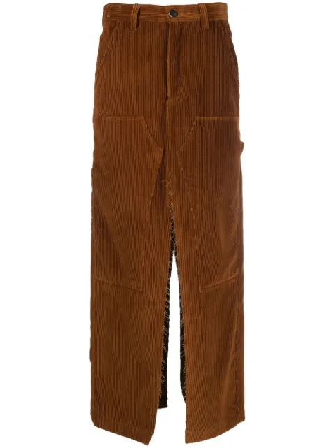 MERYLL ROGGE slit corduroy maxi skirt
