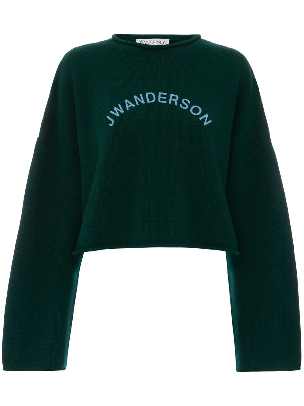 JW Anderson pull crop à logo imprimé - Vert Top Merken Winkel