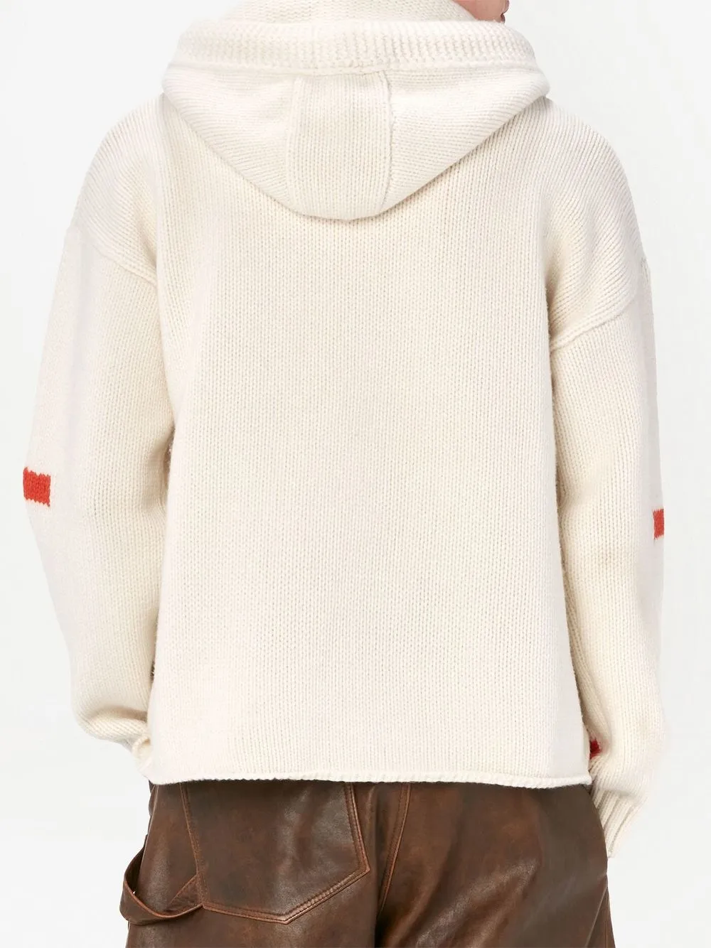 Shop Jw Anderson Anchor Logo Merino Hoodie In White