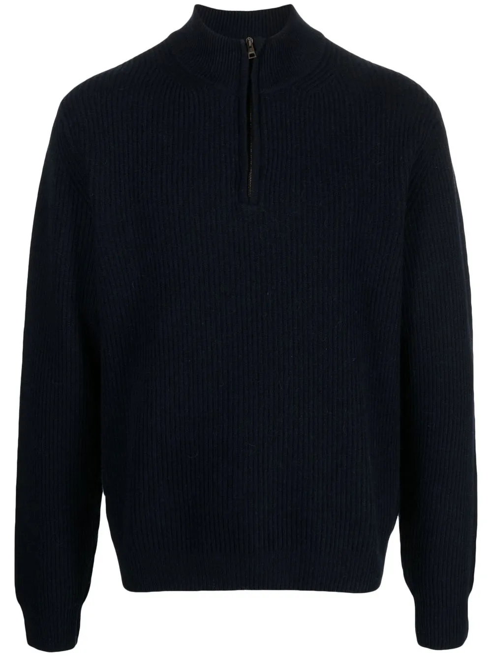 

Boglioli ribbed-knit zip-up jumper - Blue