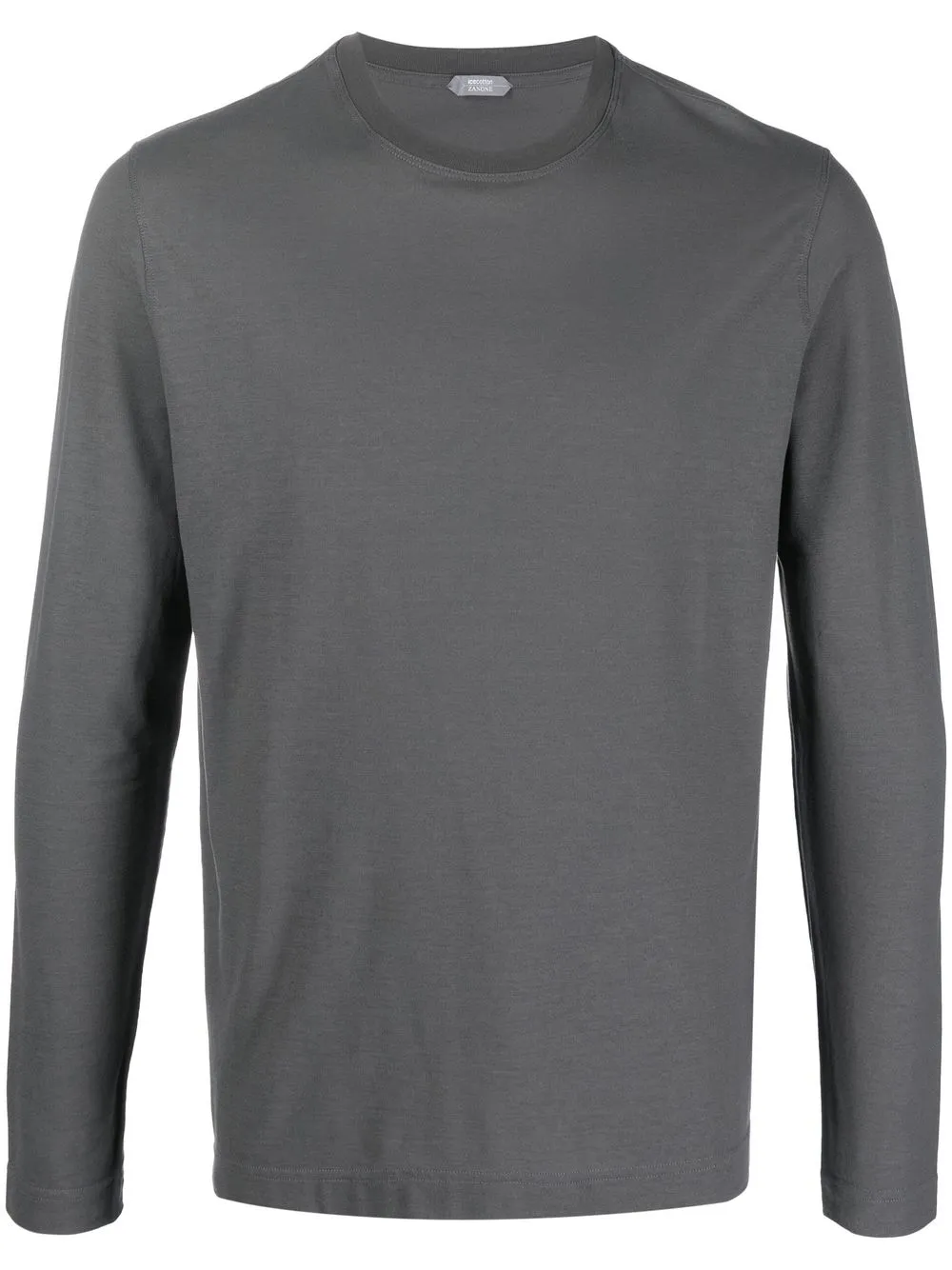 Zanone Plain Long-sleeved T-shirt In Grey