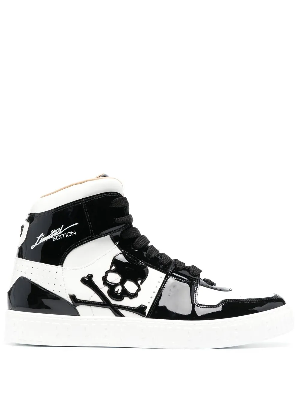 

Philipp Plein skull-patch high-top sneakers - White