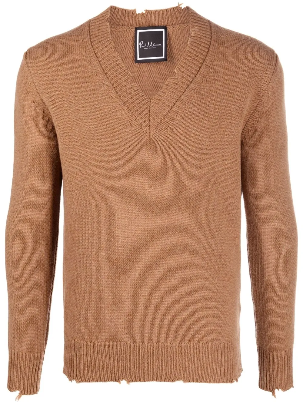 

Paul Smith raw-cut V-neck knitted sweater - Black
