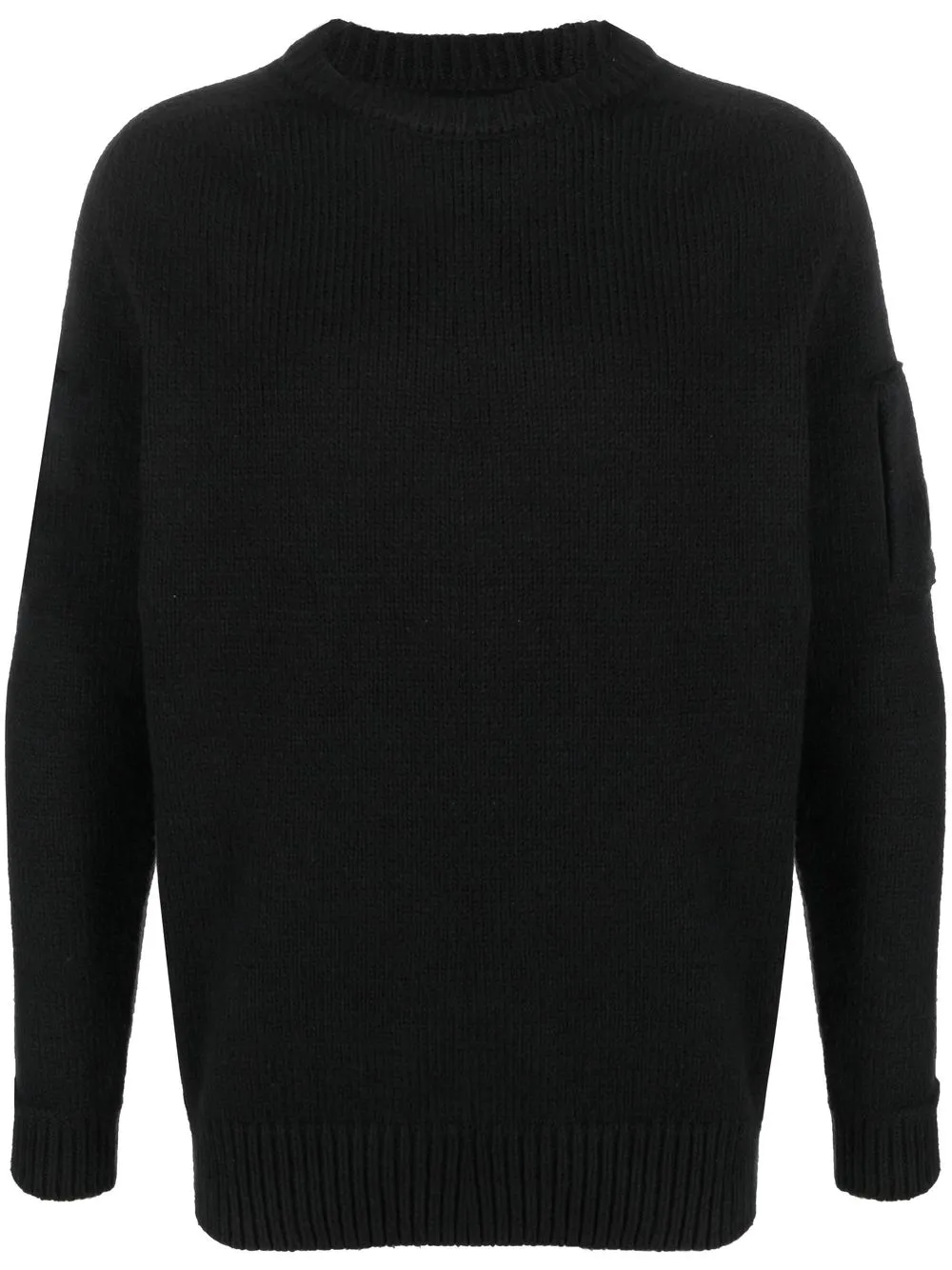 

C.P. Company logo-patch crew-neck jumper - Black
