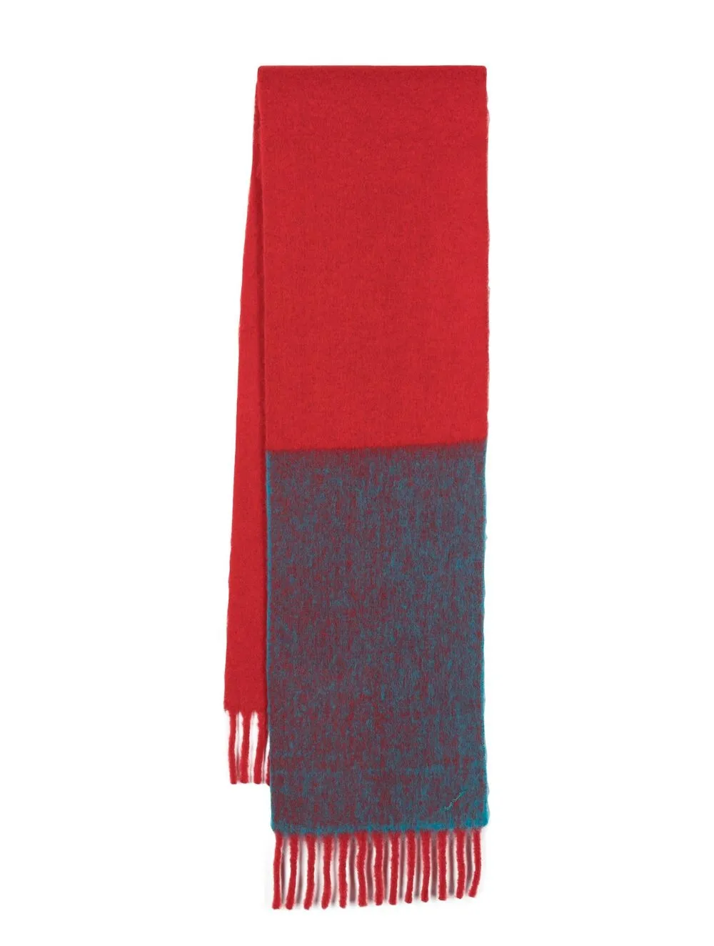 

Paul Smith fringed knitted scarf - Red