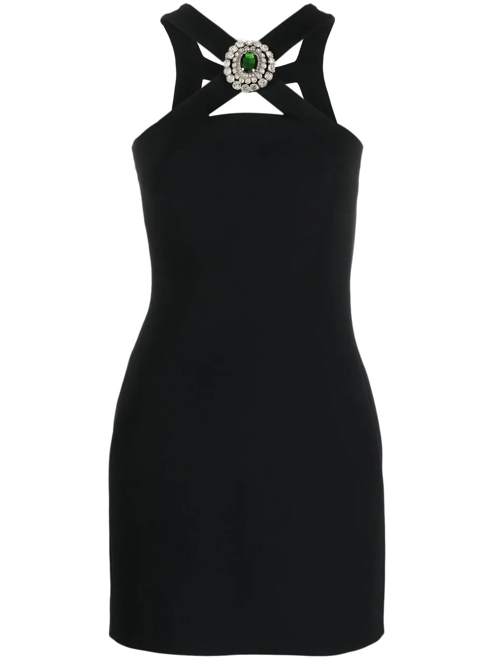 

David Koma crystal-embellished mini dress - Black