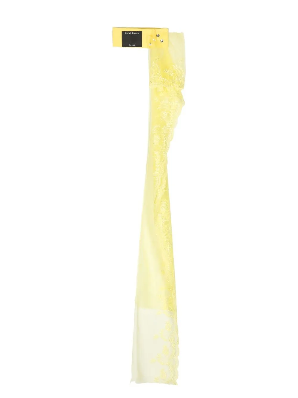 

MERYLL ROGGE ribbed-collar lace scarf - Yellow