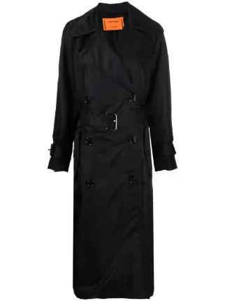 【美品】Meryll Rogge コート MERYLL ROGGE ダブルブレスト トレンチコート | ブラック | FARFETCH JP