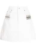 JW Anderson hinge-embellished denim mini skirt - White