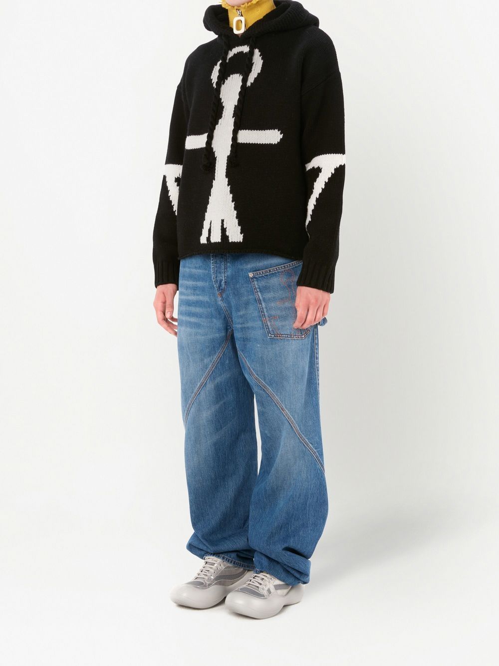 JW Anderson Hoodie met logodetail - Zwart