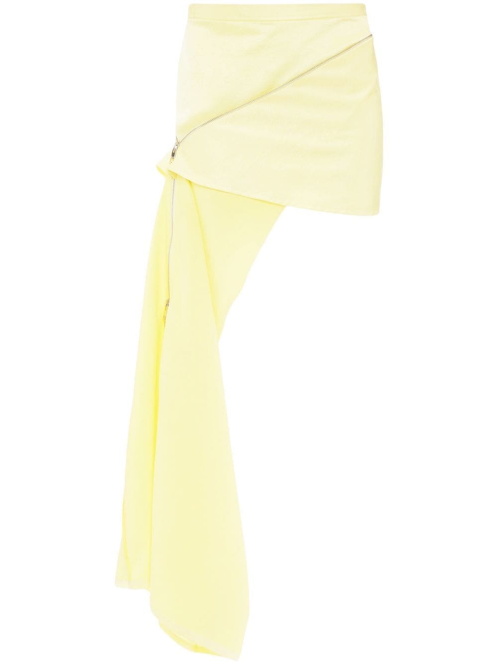 Shop Jw Anderson Zip-detail Mini Skirt In Yellow