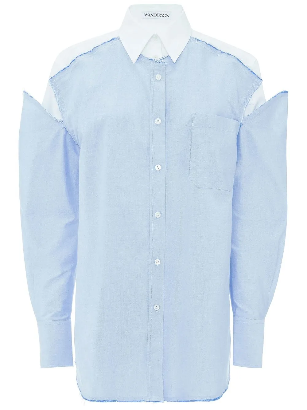 

JW Anderson camisa a capas con efecto envejecido - Azul