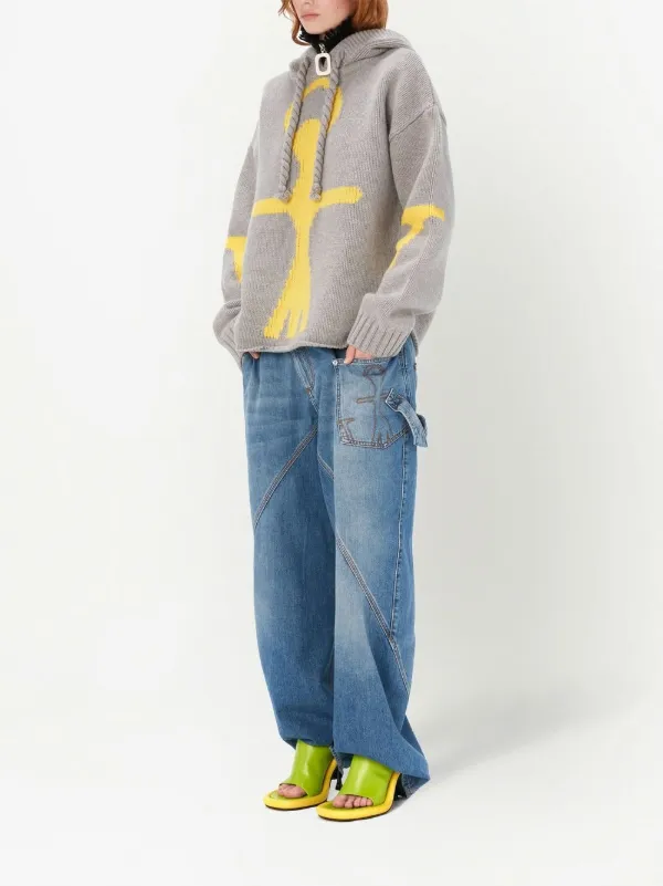 JW Anderson アンカーロゴ パーカー | グレー | FARFETCH JP