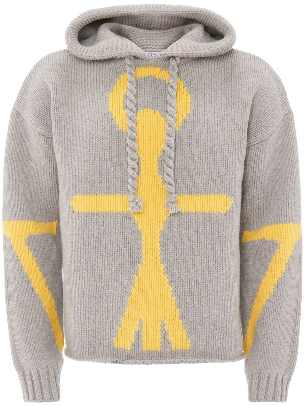 Anchor Logo intarsia-knit hoodie