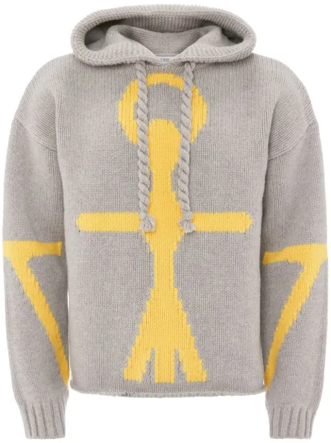 JW Anderson Anchor Logo intarsia-knit hoodie 
