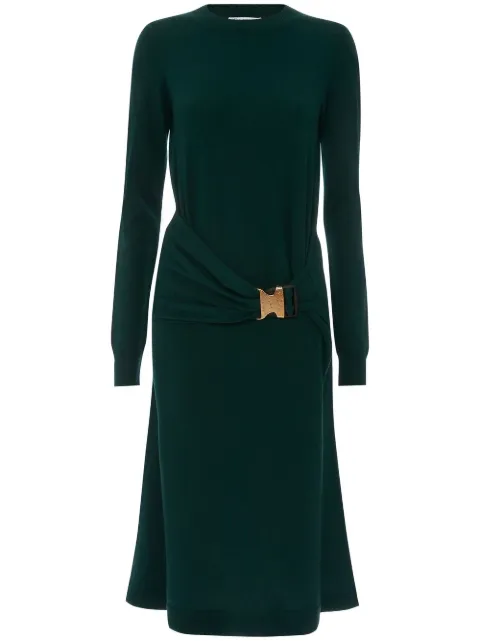 JW Anderson buckle-waist midi dress