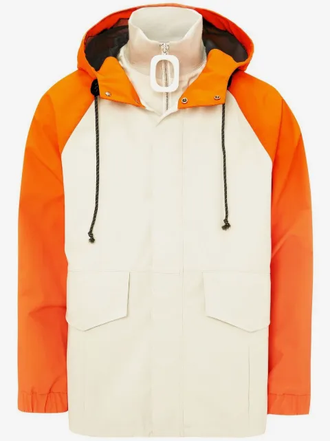 JW Anderson chamarra diseño de dos tonos con capucha