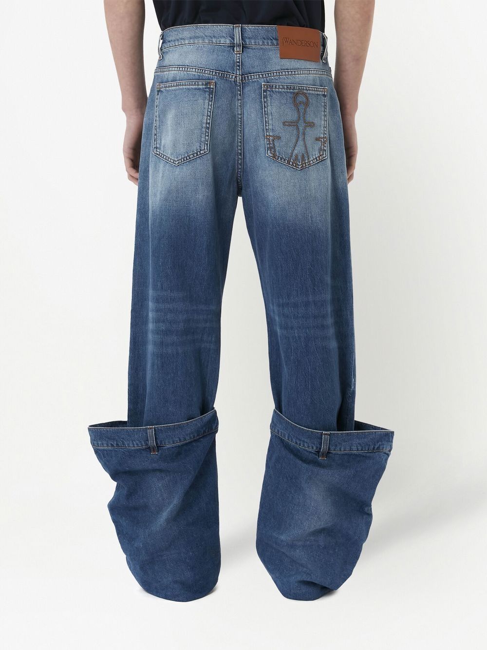 Shop Jw Anderson Straight-leg Bucket Jeans In Blue