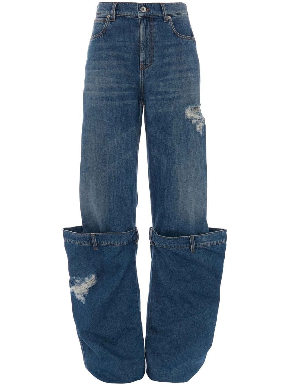 JW ANDERSON STRAIGHT-LEG BUCKET JEANS