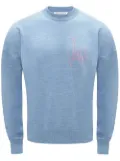 JW Anderson logo-print crew neck sweatshirt - Blue
