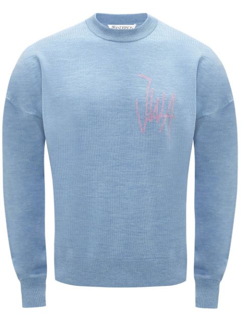 JW Anderson logo-print crew neck sweatshirt Men