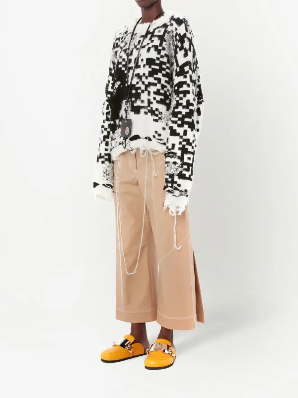 JW Anderson QRコード セーター | ホワイト | FARFETCH JP