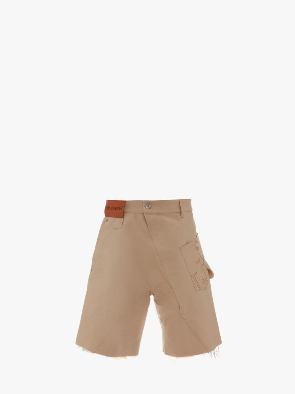 Shop Jw Anderson Twisted Chino Shorts In Neutrals