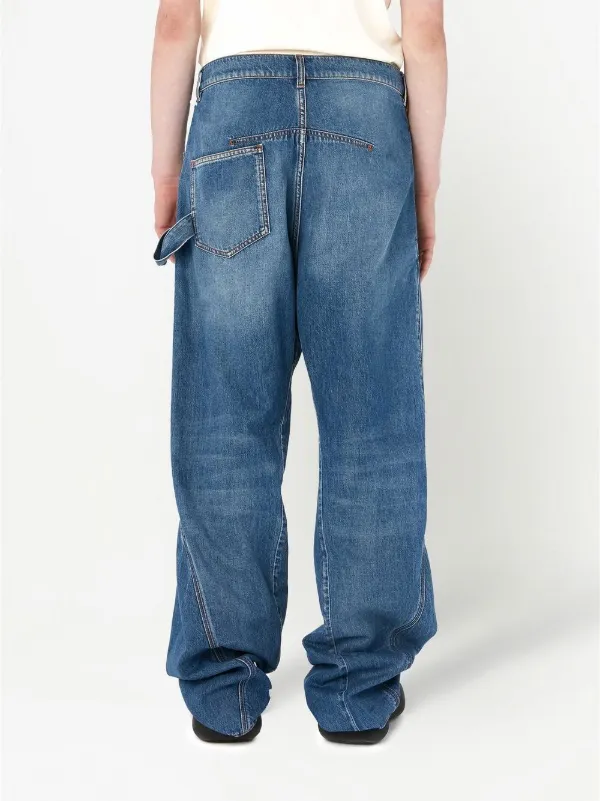 JW Anderson double-waistband wide-leg Jeans - Farfetch