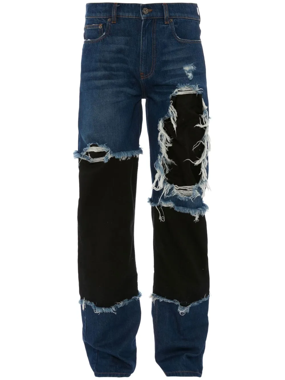 

JW Anderson distressed straight-leg jeans - Blue