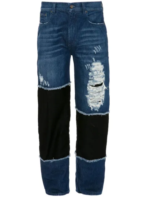 JW Anderson jeans rectos con efecto envejecido 