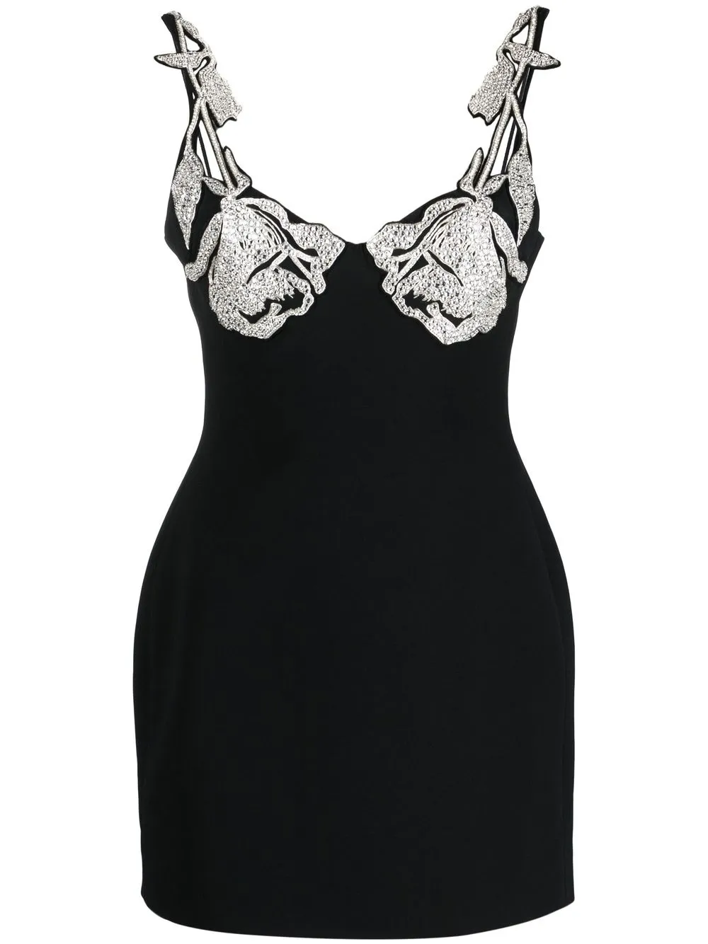 

David Koma crystal-embellished mini dress - Black