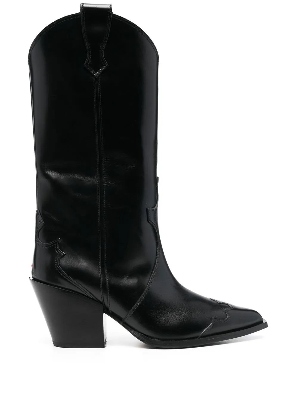 

Aeyde 70mm pointed-toe leather boots - Black