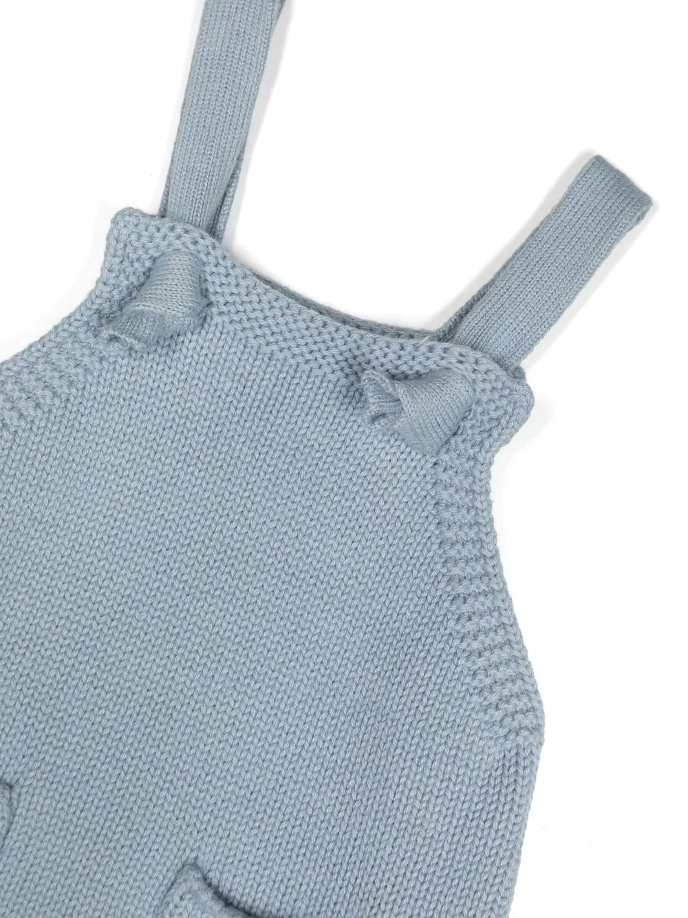 Il Gufo Cable Knit Shorties In Blue