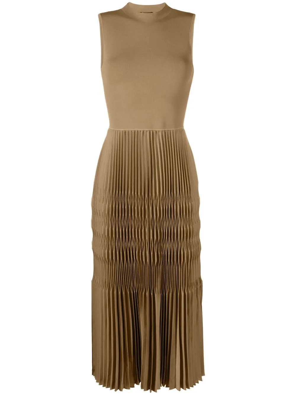 

Theory pleated sleeveless midi dress - Neutrals