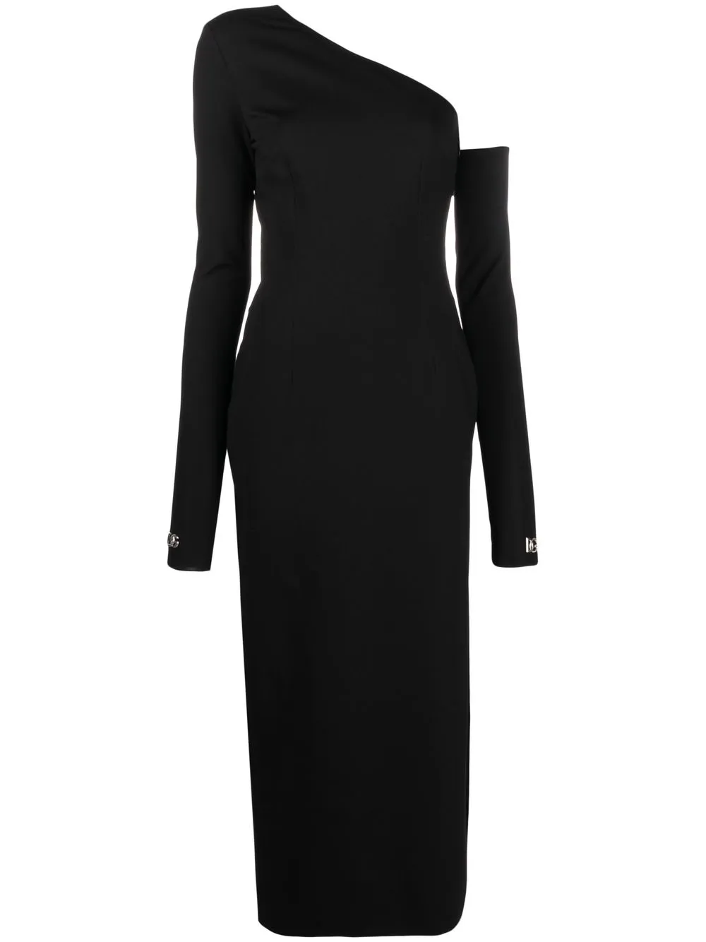 

Dolce & Gabbana one-shoulder midi dress - Black