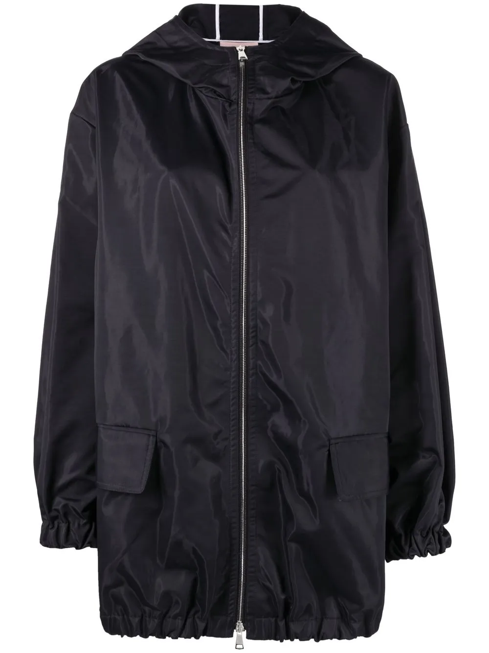 

Plan C hooded zip-up raincoat - Blue