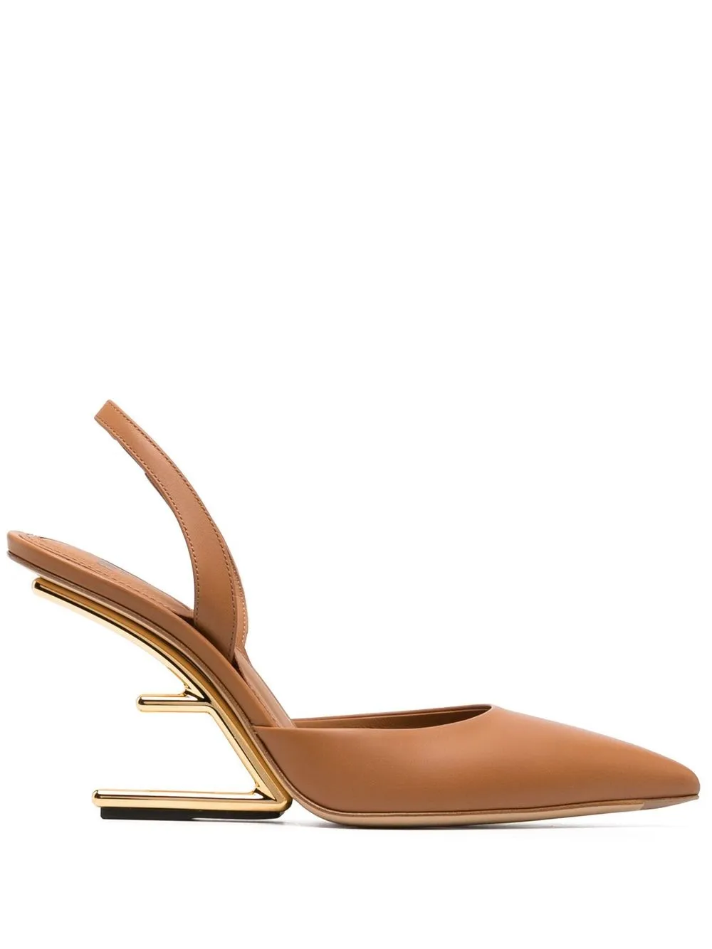 

Fendi zapatillas con logo en cuña de 100mm - Marrón