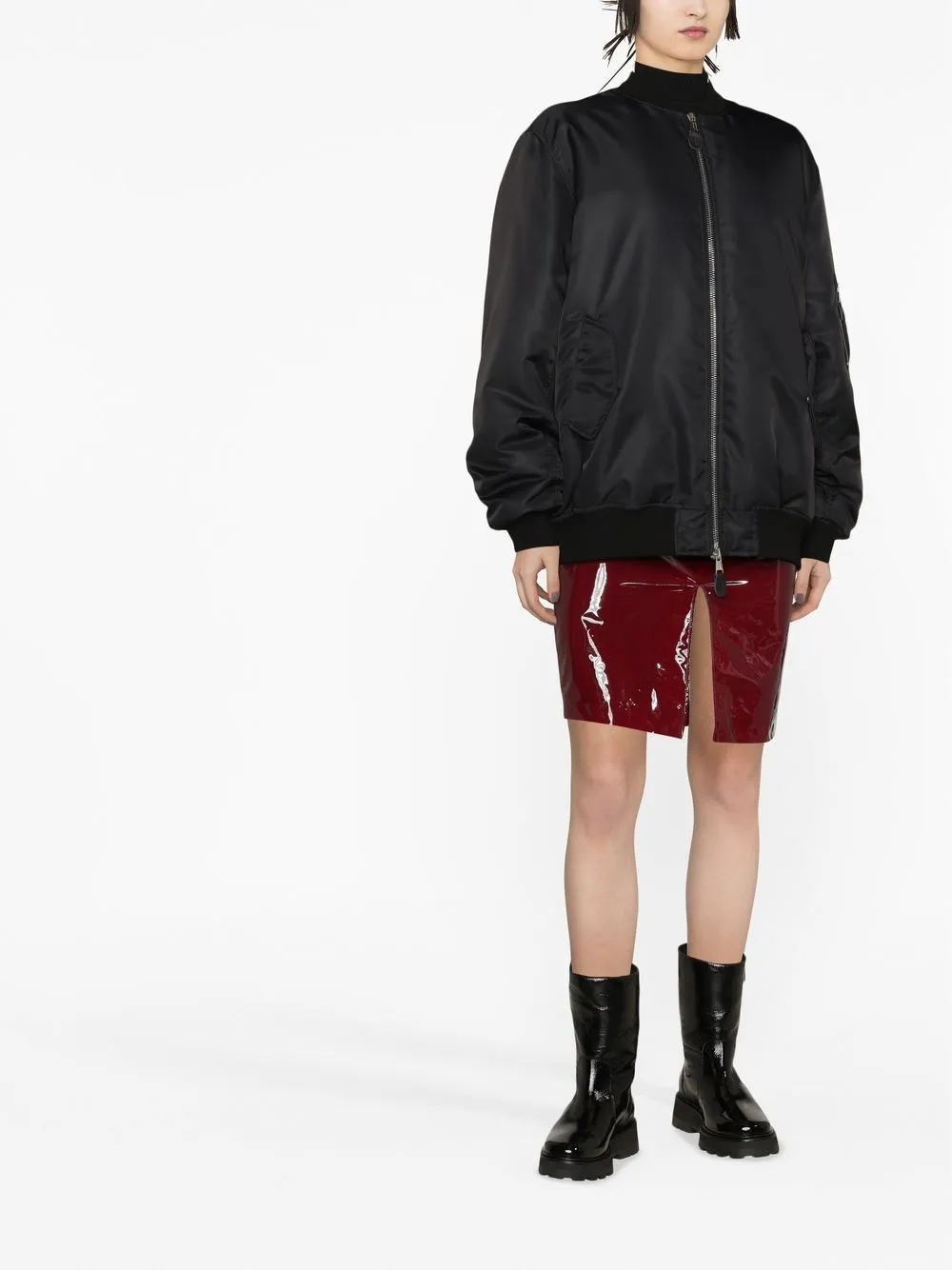 Raf Simons Black Altered Reality Bomber Jacket | Smart Closet