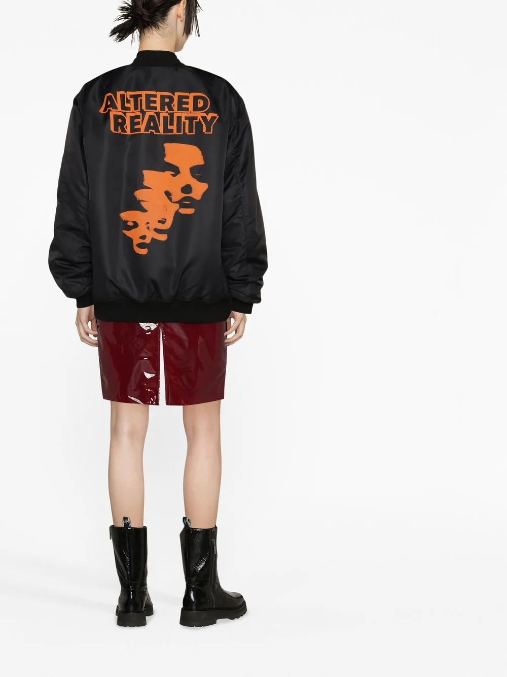 RAF SIMONS | ALTERED REALITY BOMBER JACKET ボンバー Raf Simons Altered Reality Back Print Bomber Jacket Black