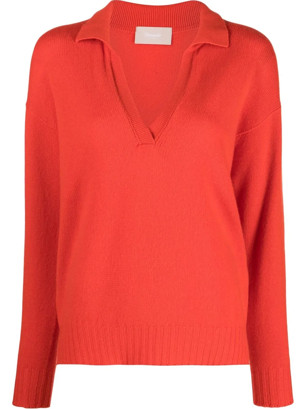 

Drumohr long-sleeve cashmere polo shirt - Red