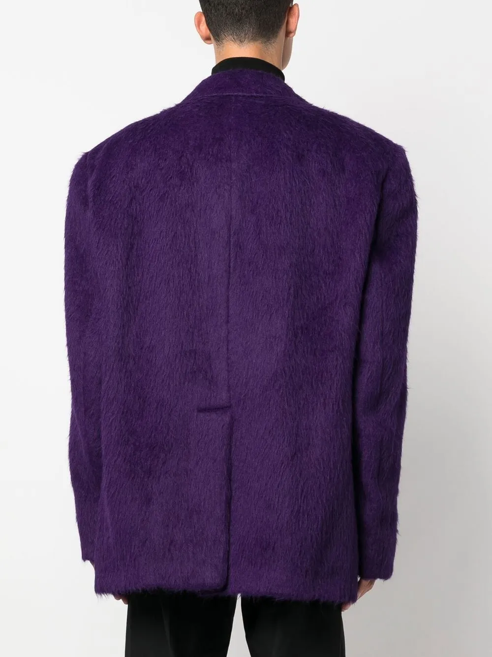 Shop Raf Simons Oversized Alpaca-blend Blazer In Purple