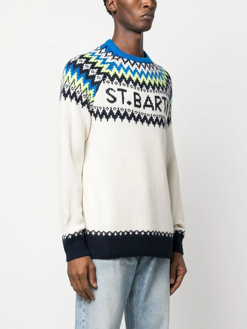 Mc2 Saint Barth Logo Intarsia Knit Jumper Farfetch