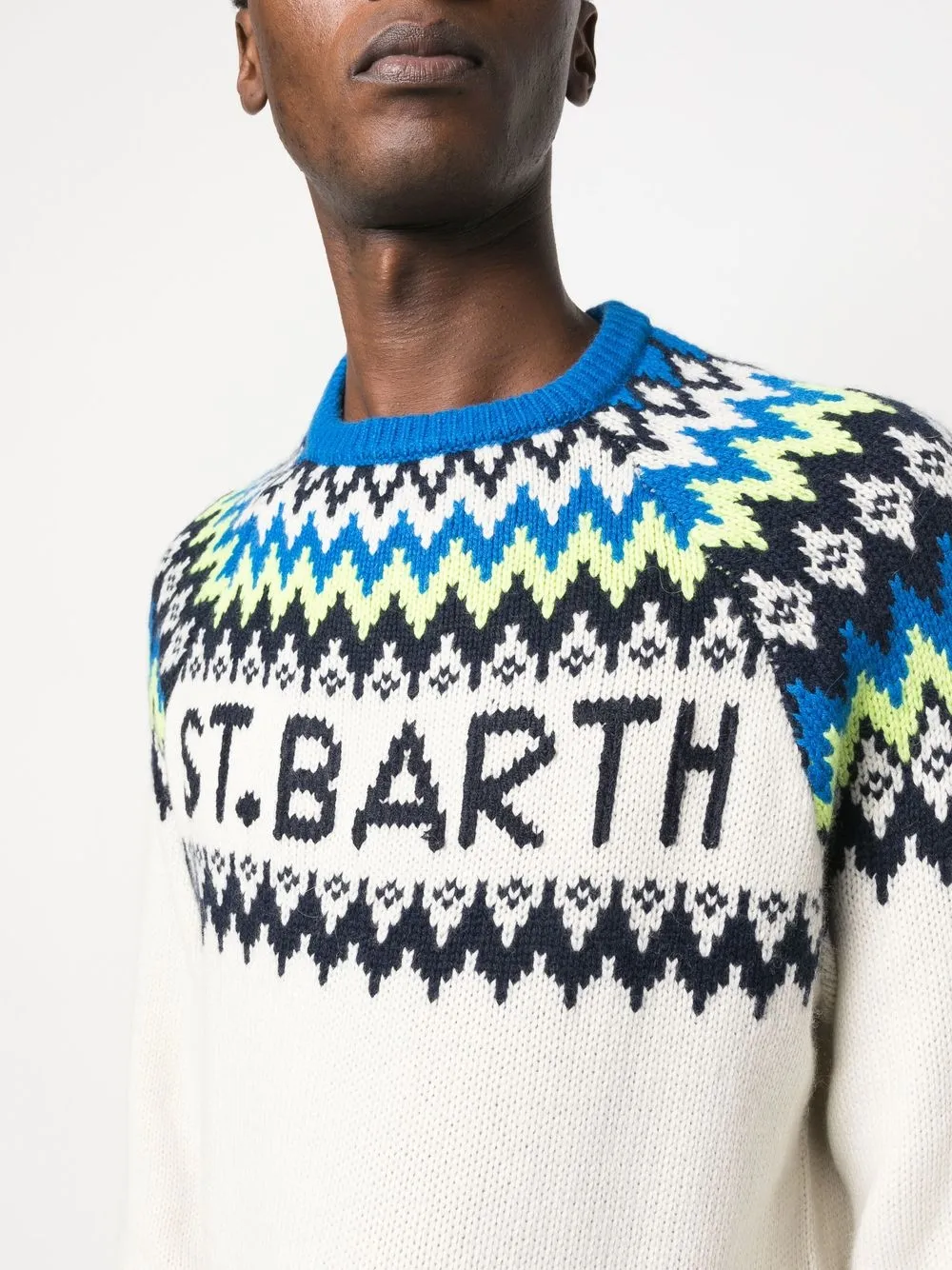 Mc2 Saint Barth Logo Intarsia Knit Jumper Farfetch