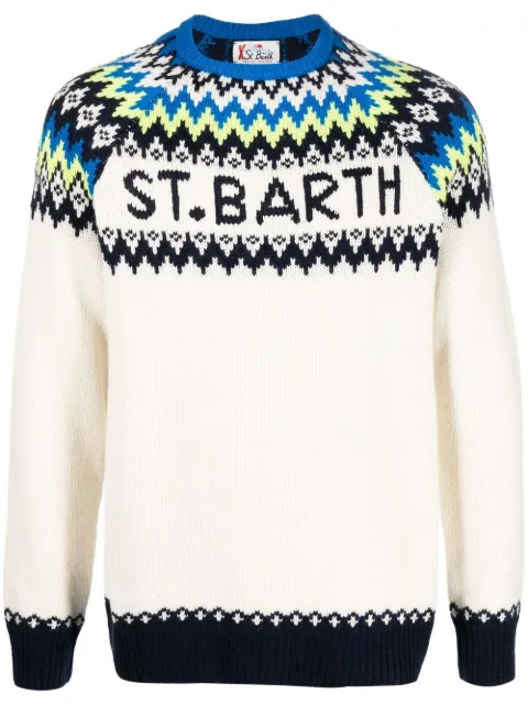 MC2 Saint Barth logo-intarsia knit jumper