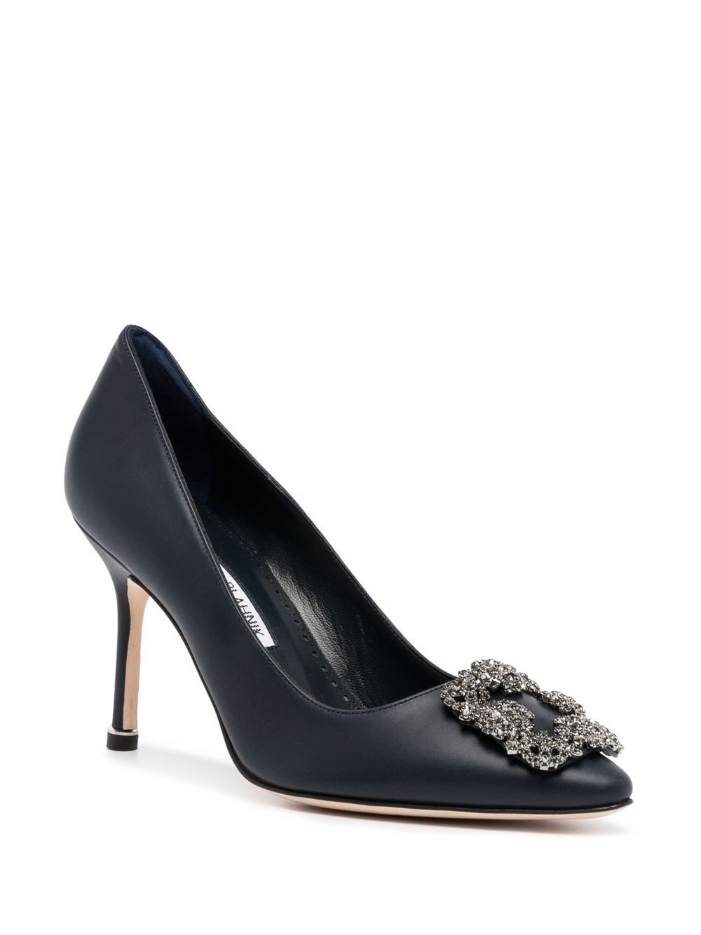 Manolo Blahnik Hangisi pumps met gesp - Zwart