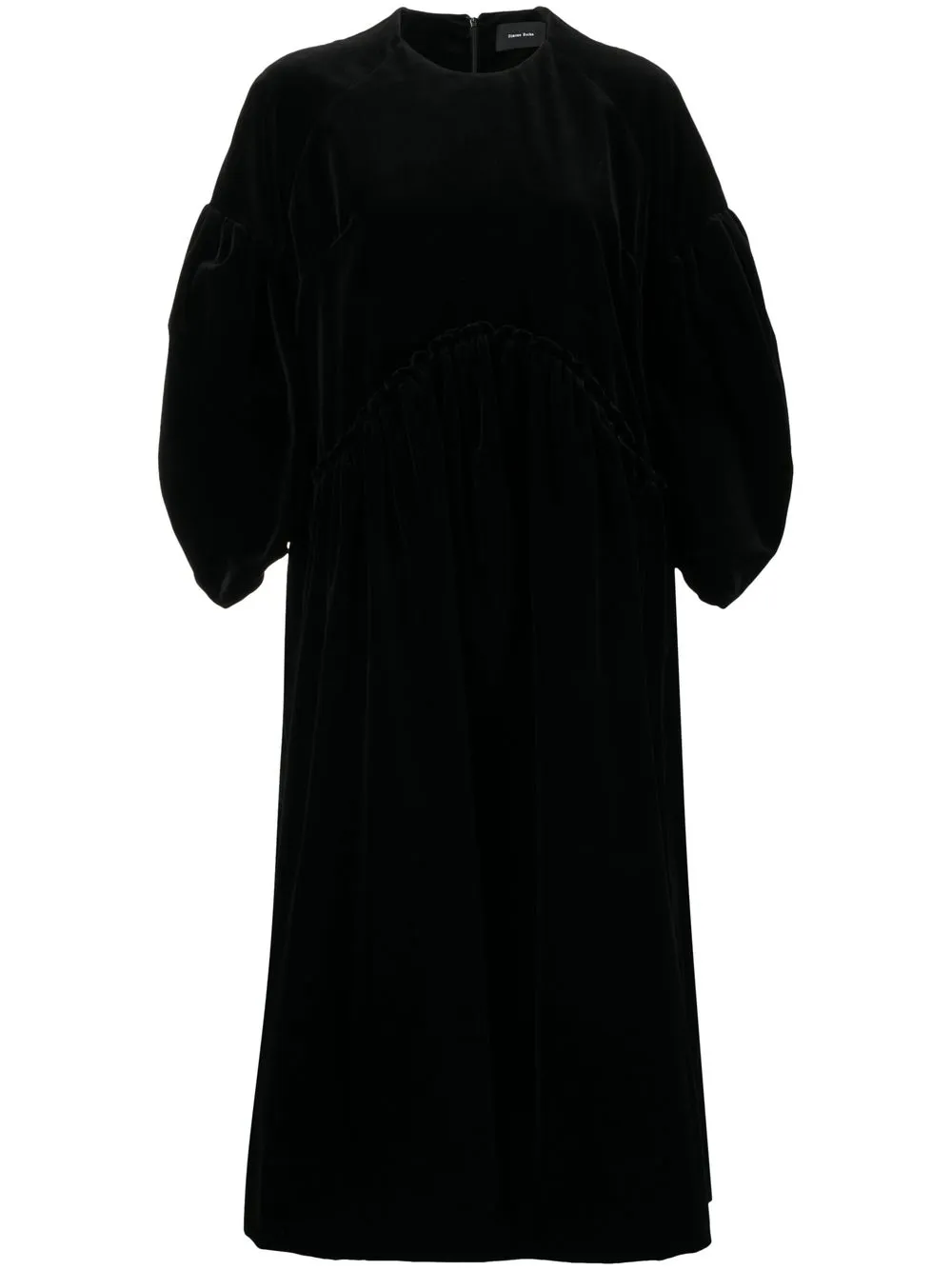 

Simone Rocha velvet midi dress - Black