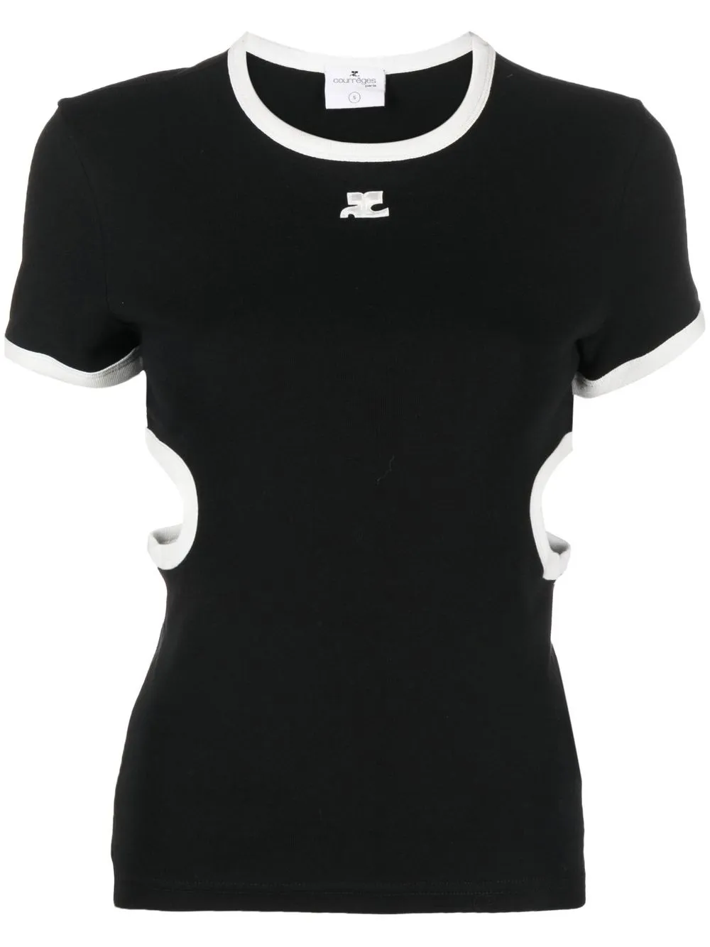 

Courrèges cut out-detail short-sleeved T-shirt - Black