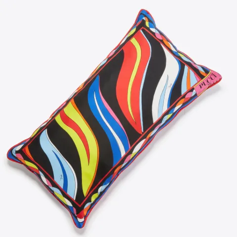 Fiamme-Print Silk-Twill Cushion